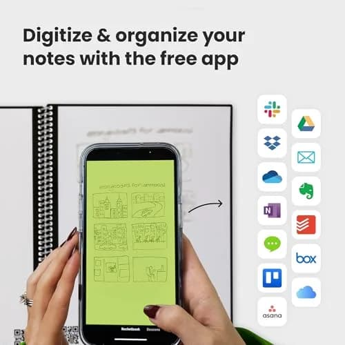 Rocketbook Fusion Reusable Undated Productivity Planner, Letter Size 21.6 x 27.9 cm (8.5 x 11 inches), Gray | 7-Section Template Hybrid Notebook thumbnail 8