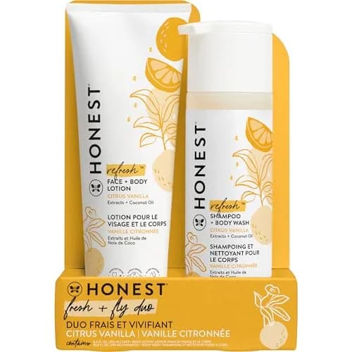 The Honest Company Shampoo Body Wash & Lotion, Citrus Vanilla Refresh | Gentle, Tear-Free, Hypoallergenic thumbnail 1