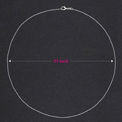 selizo Silver Plated Cable Necklace Chains 24 Inches (61 cm) | 30 Pack Bulk for Jewelry Making thumbnail 4