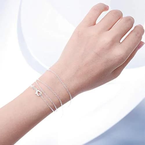 selizo Silver Plated Cable Necklace Chains 24 Inches (61 cm) | 30 Pack Bulk for Jewelry Making thumbnail 5