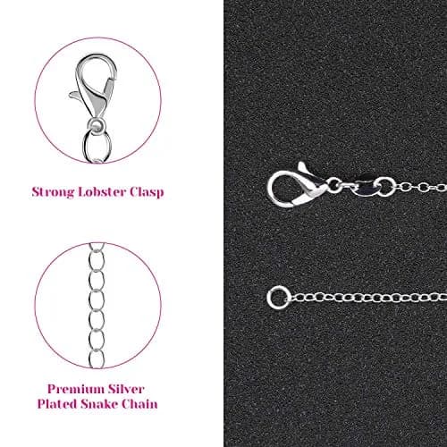 selizo Silver Plated Cable Necklace Chains 24 Inches (61 cm) | 30 Pack Bulk for Jewelry Making thumbnail 3