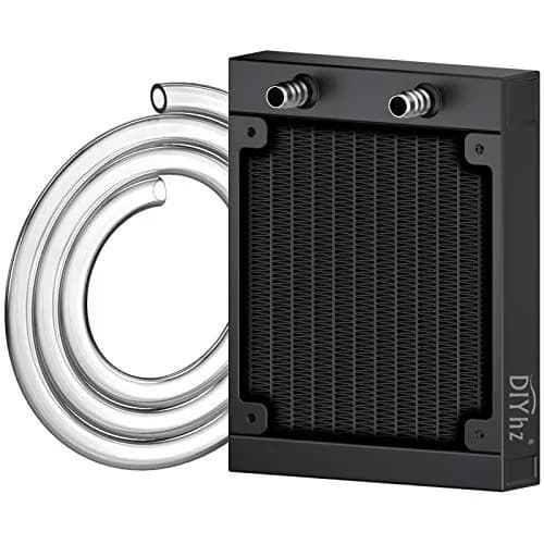 DIYhz 120mm Aluminum Water Cooling Radiator 155mm x 120mm x 27mm | Efficient Heat Exchanger for PC and Laser Systems thumbnail 1