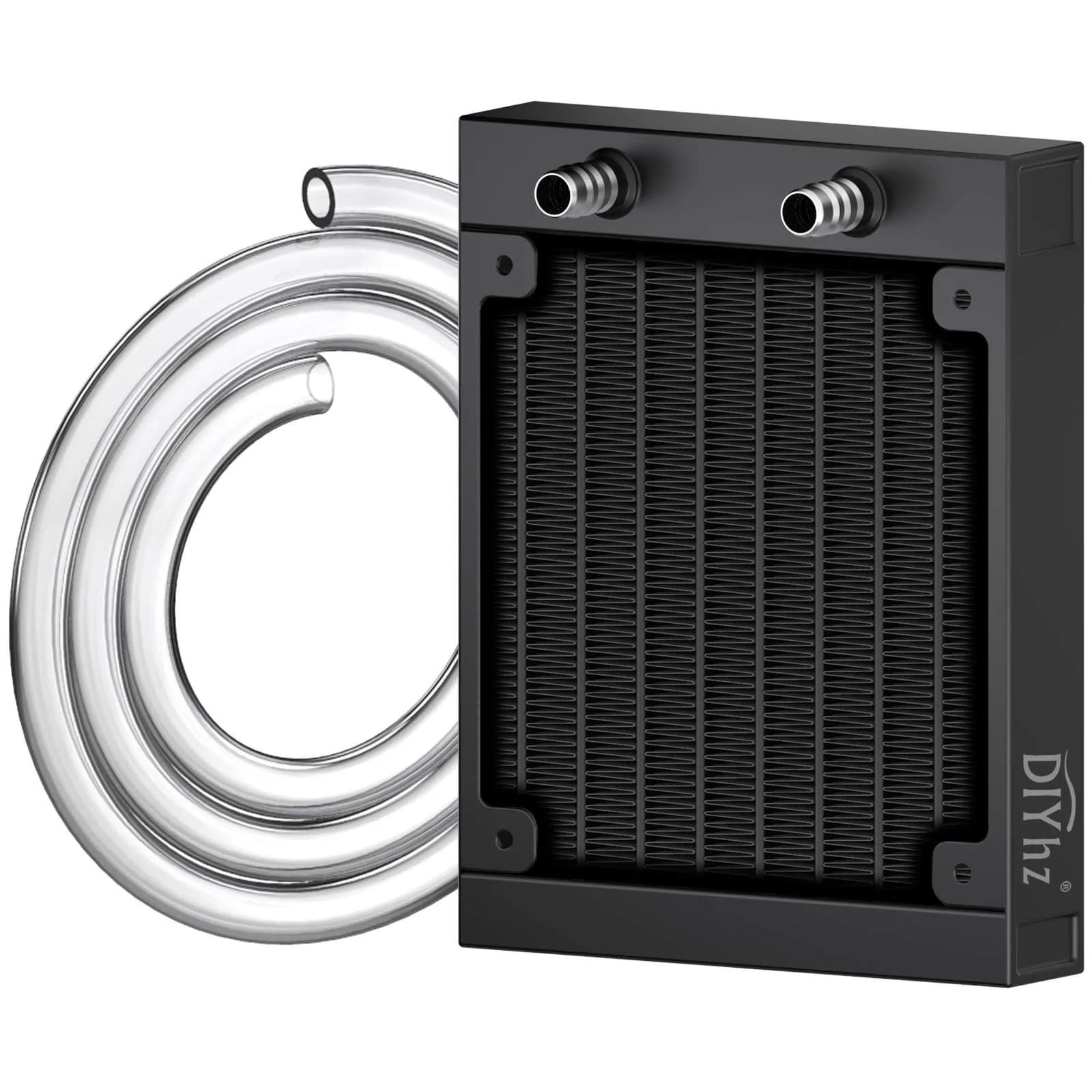 DIYhz 80mm Aluminum CPU Water Cooling Radiator 8 Pipe 120x80x25mm | Efficient Heat Dissipation