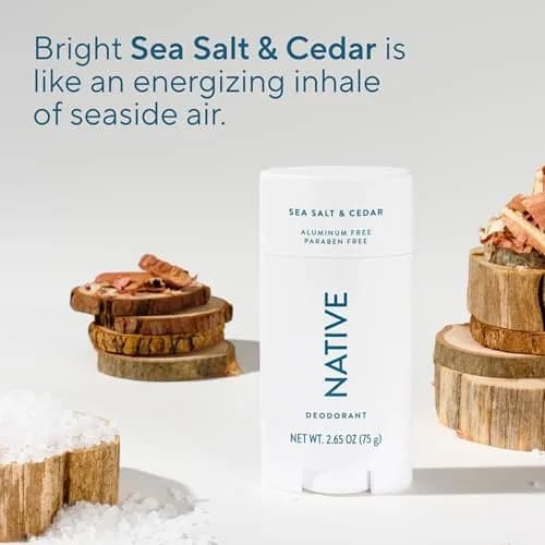 Native Sea Salt & Cedar Deodorant Stick 75g (2.65oz) | 72-Hour Odor Control thumbnail 4