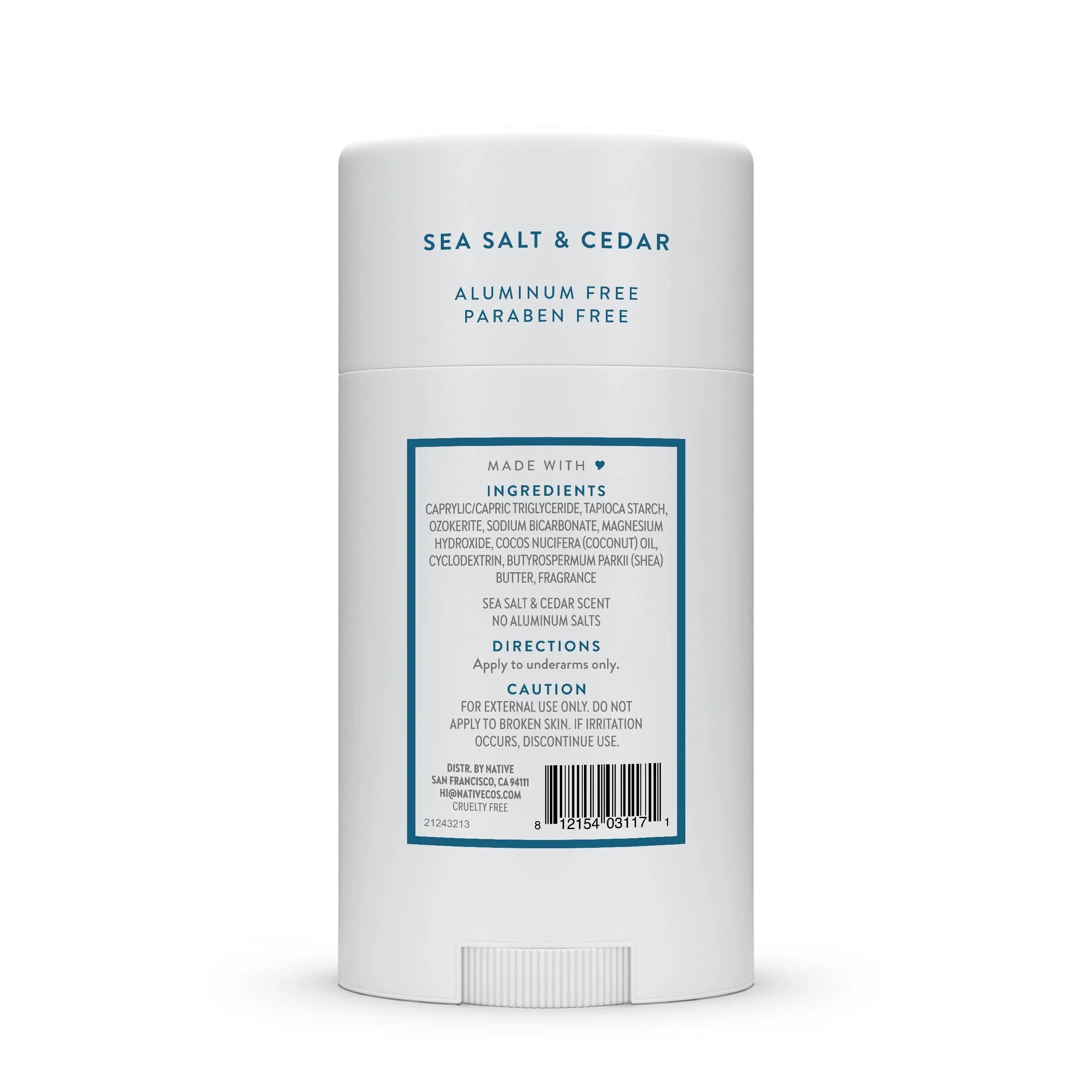 Native Sea Salt & Cedar Deodorant Stick 75g (2.65oz) | 72-Hour Odor Control - view 9