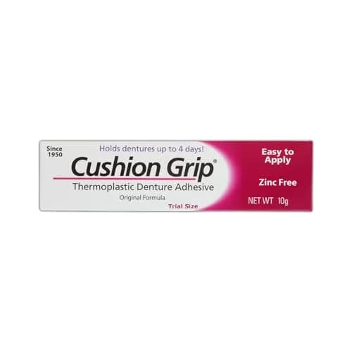 Cushion Grip Thermoplastic Denture Adhesive 10g (0.35 oz) | Holds Dentures Securely for Up to 4 Days thumbnail 1
