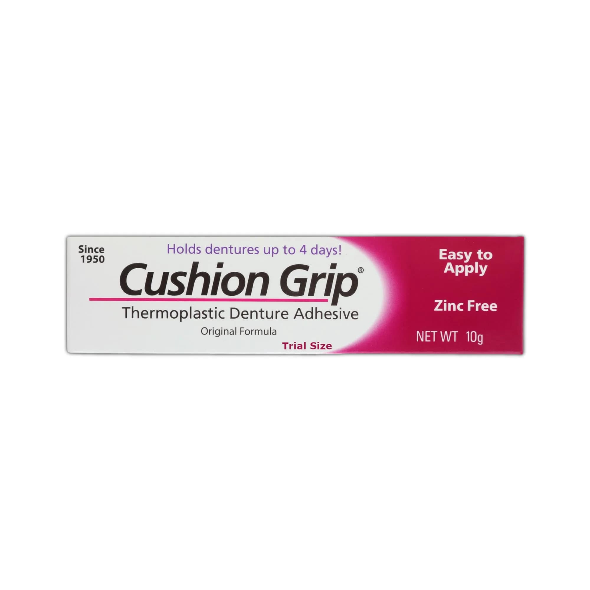 Cushion Grip Thermoplastic Denture Adhesive 10g (0.35 oz) | Holds Dentures Securely for Up to 4 Days - main product image