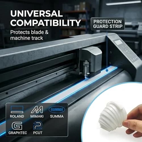 TUONAI Protection Guard Strip for Cutter Plotters 6mm Width | Long-Lasting Vinyl for Roland, Mimaki, Summa, Gcc, Liyu (6mm x 300cm) thumbnail 6