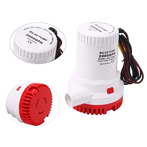 NovelBee 12V Bilge Pump 2000GPH | Marine Electric Boat Pump with Stainless Steel Shaft thumbnail 4