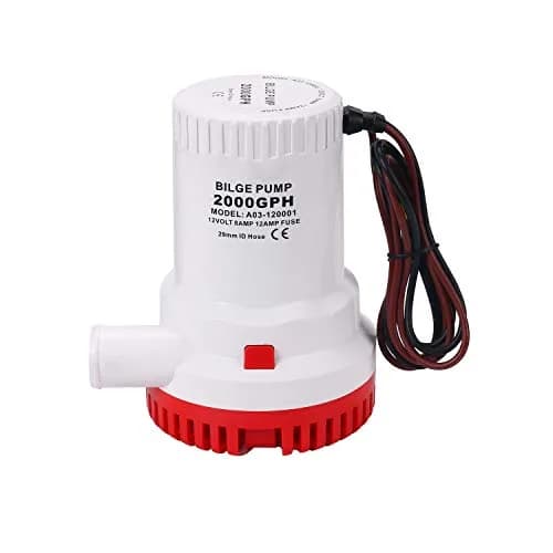 NovelBee 12V Bilge Pump 2000GPH | Marine Electric Boat Pump with Stainless Steel Shaft thumbnail 3