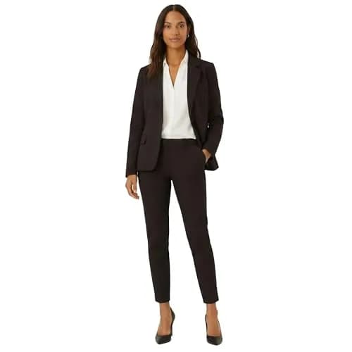 Marycrafts Women's Black Two Piece Pant Suit Set Size 4 | Tailored Fit for Work & Business thumbnail 4