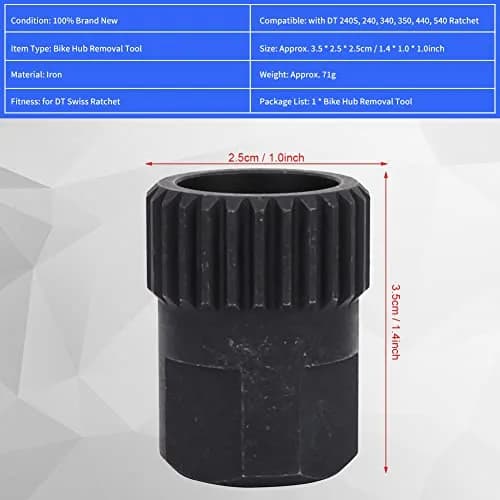 Keenso Rear Hub Lock Ring Tool for DT Swiss Ratchet 71g (2.5oz) | Precision Engineered for Mechanics & Cyclists thumbnail 6