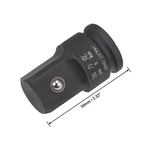 uxcell Impact Socket Adapter 1/2" F to 1" M | Chrome-Moly Steel, Impact-Resistant thumbnail 2