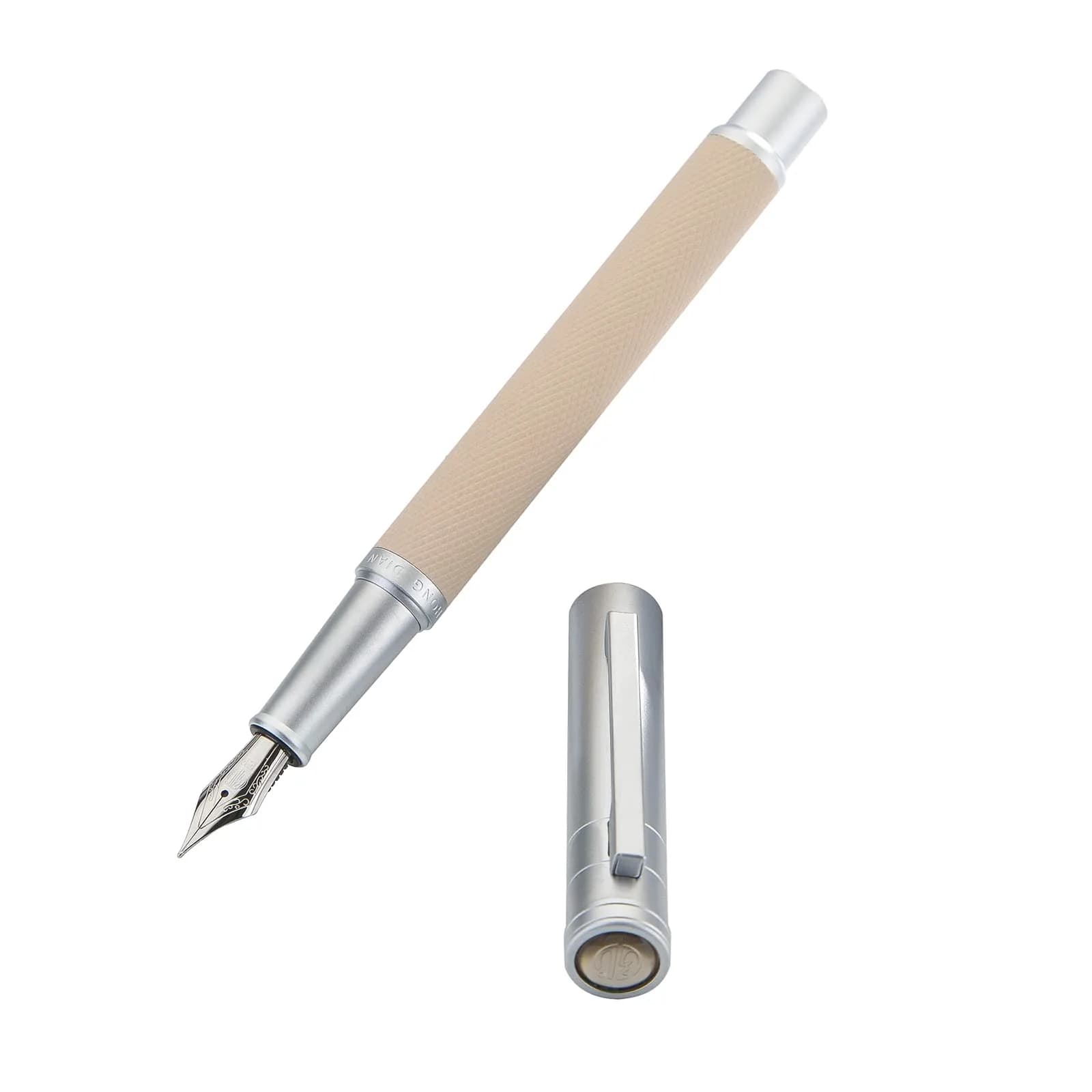 Asvine Silver Birch Forest Aluminum Fountain Pen Fine Nib with Converter & Metal Gift Box Set | Smooth Ink Flow - view 8