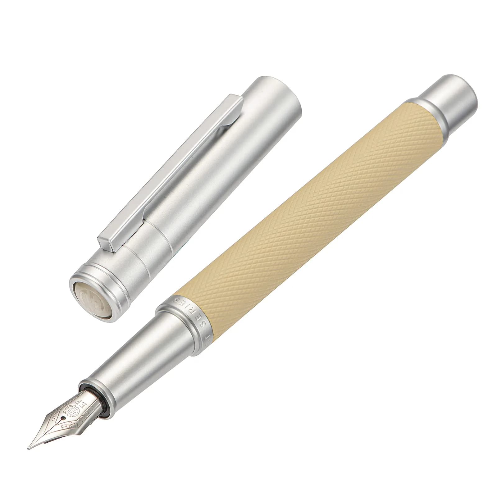Asvine Hongdian 1851 Silver Fountain Pen with Extra Fine Nib for Smooth Daily Writing - view 2