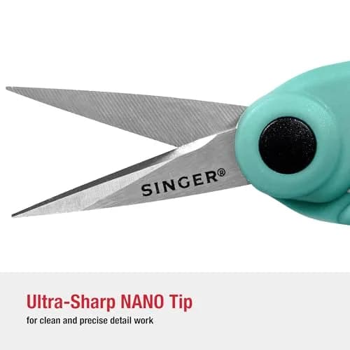 SINGER 4.5" Serger & Detail Embroidery Scissors, Sharp Tip, 6 Count | Precision Crafting Tool for Sewing & Embroidery thumbnail 4