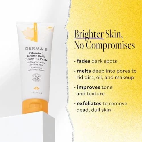 Derma E Vitamin C Gentle Daily Cleansing Paste, 4 Oz | Brightening & Clarifying Face Mask & Wash thumbnail 2