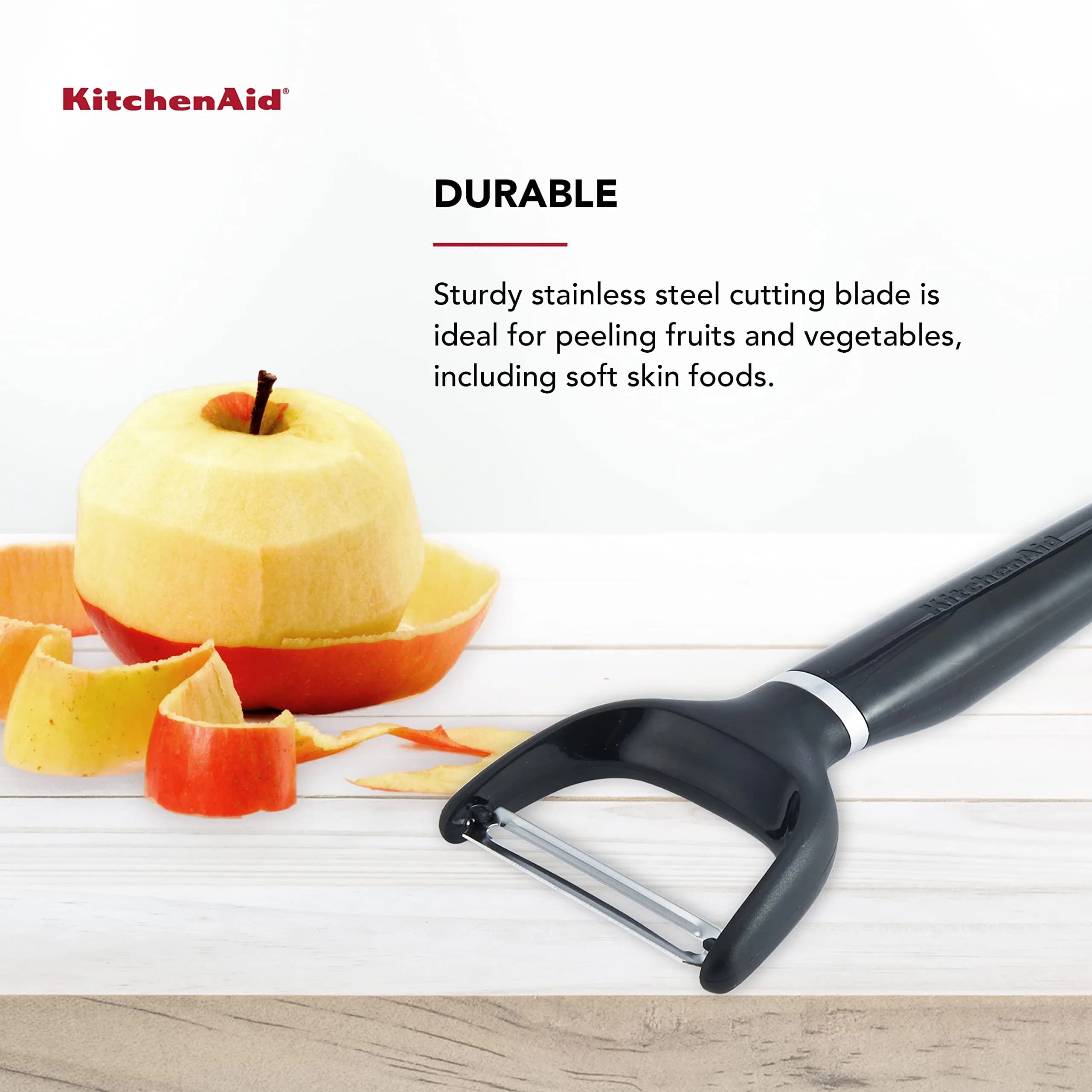 KitchenAid Y Peeler with Ergonomic Handle & Straight Blade | 19 cm (7.48 Inch) - view 5