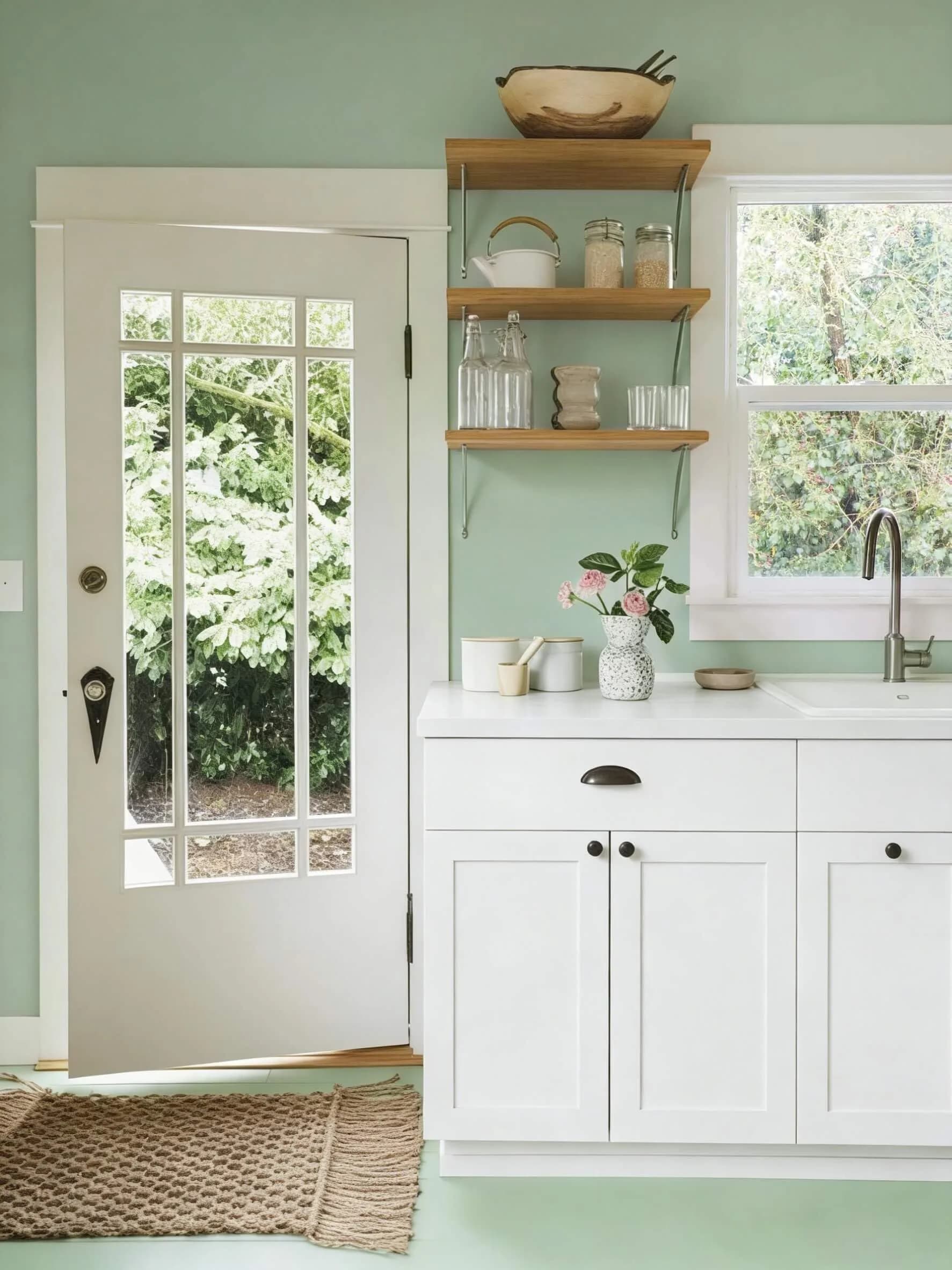 Dimoon Light Green Peel and Stick Wallpaper 45cm (17.7") x 300cm (118") | Renter-Friendly Textured Vinyl Roll - view 7