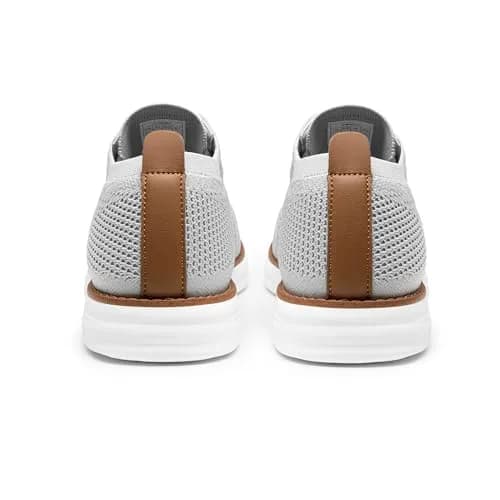 Bruno Marc Men's KnitFlex Breeze Casual Dress Sneakers Grey Size 8 (21cm x 12cm x 31cm) | Breathable Lightweight Mesh Lace-Up Derby Walking Shoes for Work & Weekend thumbnail 8