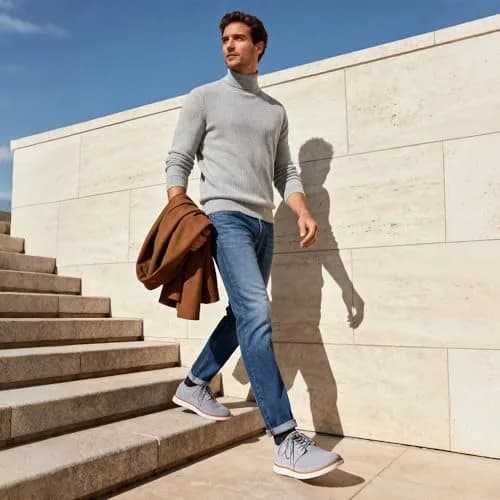 Bruno Marc Men's KnitFlex Breeze Casual Dress Sneakers Grey Size 8 (21cm x 12cm x 31cm) | Breathable Lightweight Mesh Lace-Up Derby Walking Shoes for Work & Weekend thumbnail 2