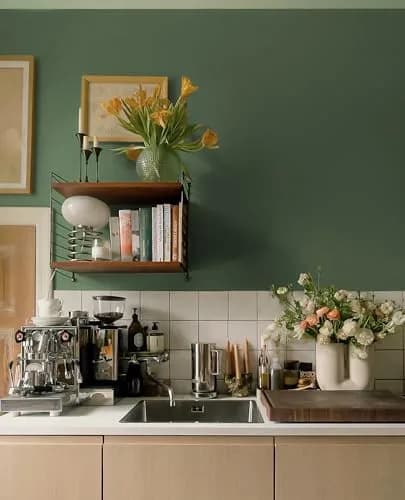 Dimoon Dark Green Textured Peel and Stick Wallpaper 45cm (17.7") x 300cm (118") | Renter Friendly Vinyl Roll thumbnail 5