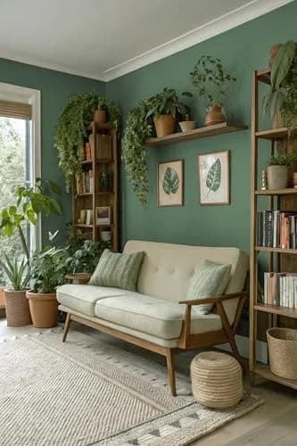 Dimoon Dark Green Textured Peel and Stick Wallpaper 45cm (17.7") x 300cm (118") | Renter Friendly Vinyl Roll thumbnail 8