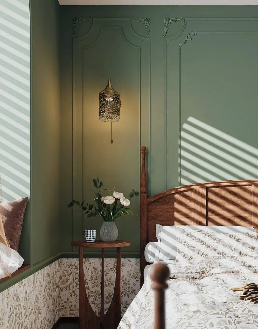 Dimoon Dark Green Textured Peel and Stick Wallpaper 45cm (17.7") x 300cm (118") | Renter Friendly Vinyl Roll - view 9