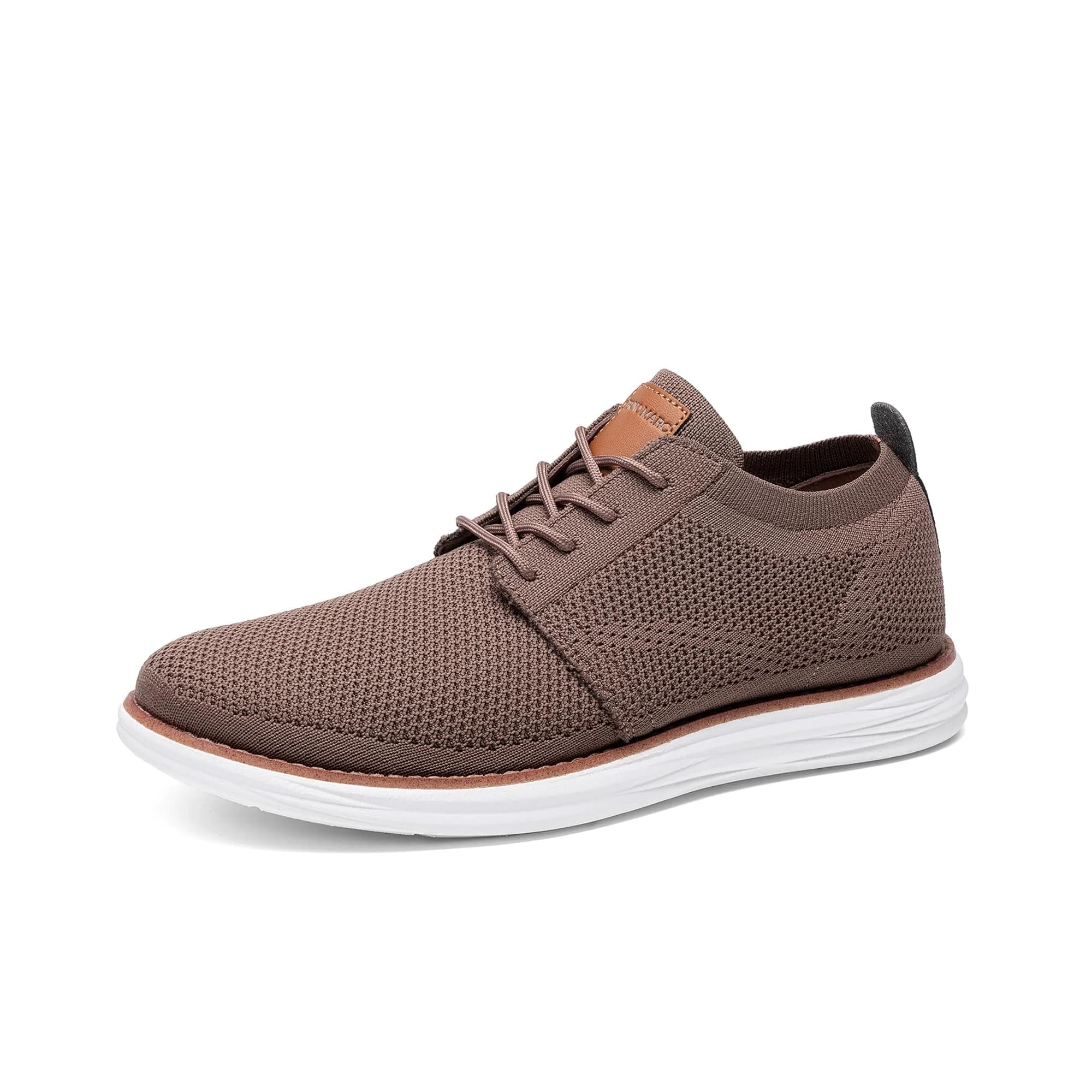 Bruno Marc Men's KnitFlex Breeze Casual Dress Sneakers Light/Brown 6.5 | Breathable Comfort for Men — Light/Brown