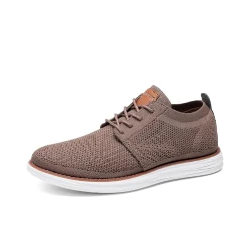 Bruno Marc Men's KnitFlex Breeze Casual Dress Sneakers Light/Brown 6.5 | Breathable Comfort for Men thumbnail 1