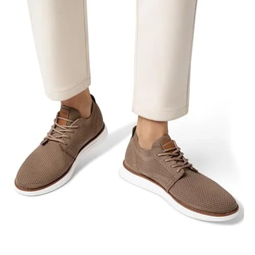 Bruno Marc Men's KnitFlex Breeze Casual Dress Sneakers Light/Brown 6.5 | Breathable Comfort for Men thumbnail 10