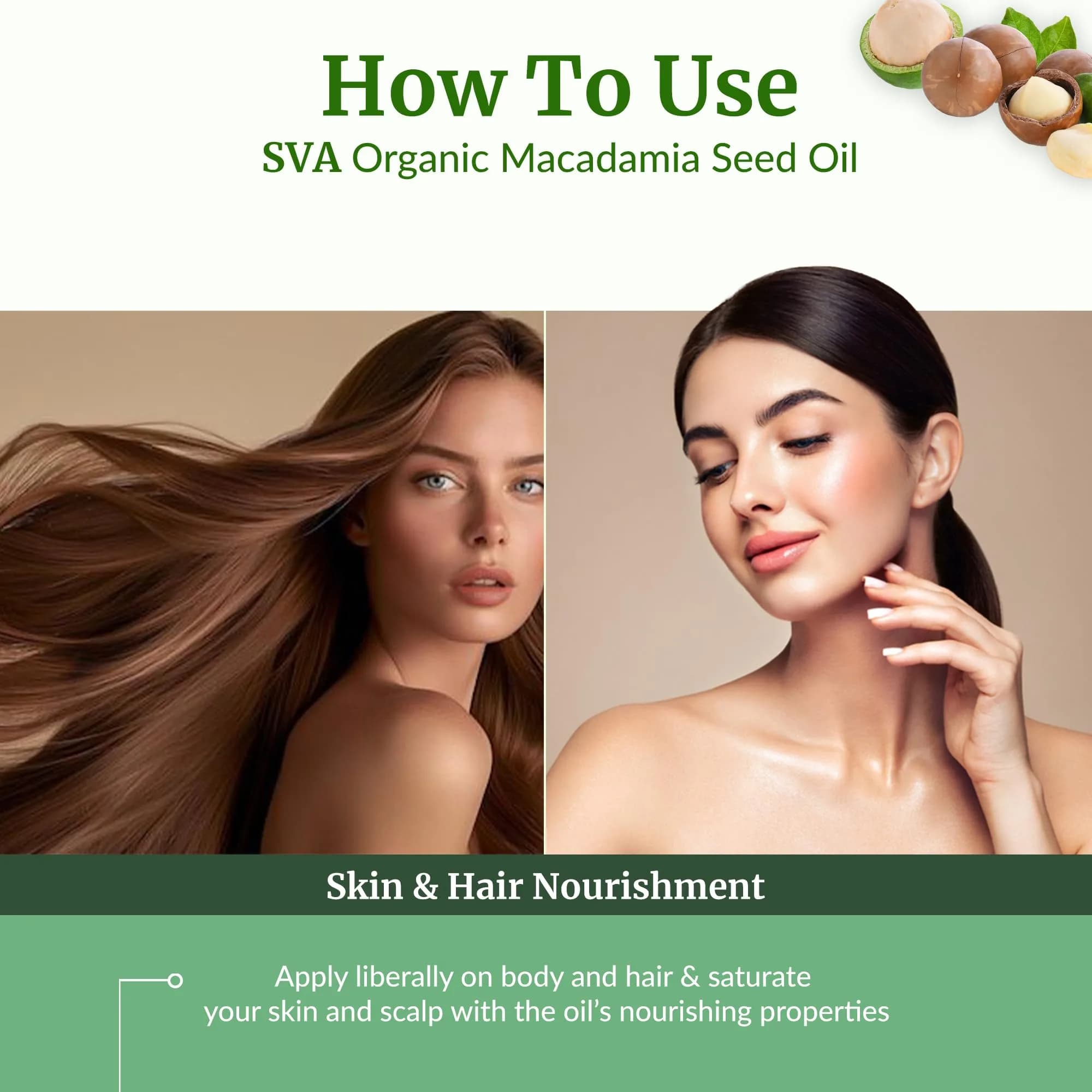 SVA ORGANICS Organic Macadamia Seed Carrier Oil 118 ml (4 Fl Oz) | Cold-Pressed, Unscented, Pure for Skin & Hair - view 5