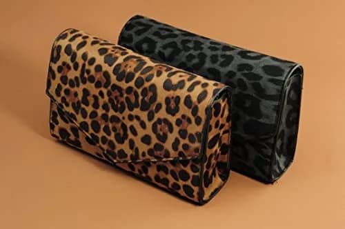 HOXIS Leopard Print Envelope Evening Clutch Women Chain Shoulder Bag (Brown Leopard Print) | Detachable Chain Strap thumbnail 5