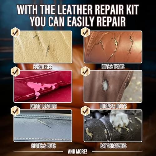 ARCSSAI ARCSSAL Leather Repair Kit for Furniture, Couch & Car Seats | Easy Color Matching & Professional Results thumbnail 2
