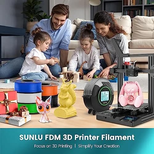 SUNLU PLA 3D Printer Filament, Red, 1kg | Reliable, Easy to Use, No Clogs, High Layer Adhesion thumbnail 9