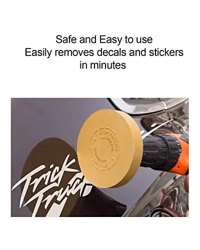 S SATC Decal Eraser Wheel with Adapter 3.25" (8.3 cm) | Removes Vinyl, Decals, Graphics & Double Faced Tape thumbnail 5