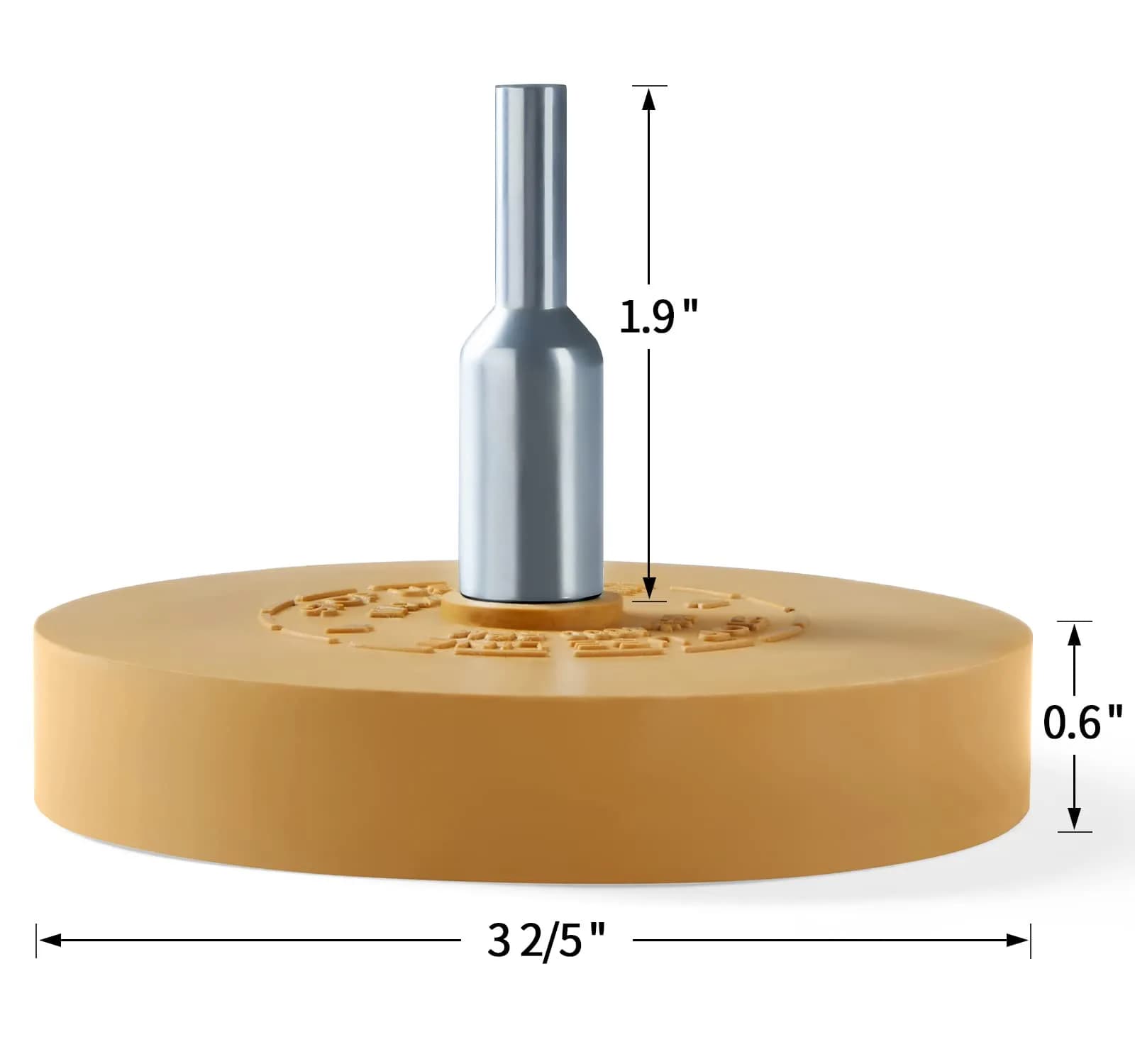 S SATC Decal Eraser Wheel with Adapter 3.25" (8.3 cm) | Removes Vinyl, Decals, Graphics & Double Faced Tape - view 2