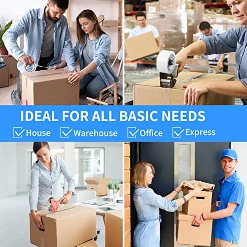 JARLINK Clear Packing Tape 2.8mil, 50mm x 55m (2" x 60 yd) | Heavy Duty BOPP Acrylic Adhesive Tape for Shipping & Sealing thumbnail 6