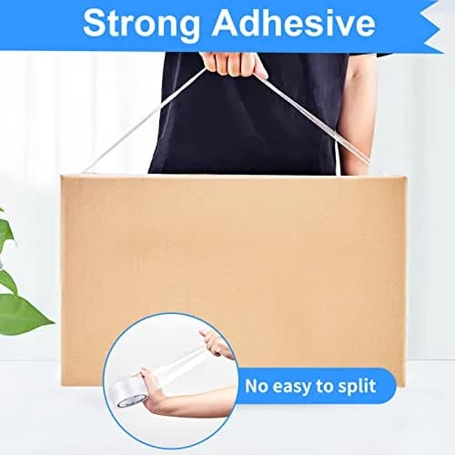 JARLINK Clear Packing Tape 2.8mil, 50mm x 55m (2" x 60 yd) | Heavy Duty BOPP Acrylic Adhesive Tape for Shipping & Sealing thumbnail 3