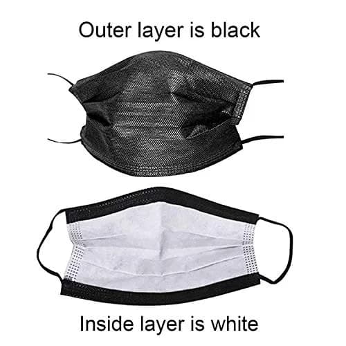 Wecolor Disposable Face Masks 120PCS, 3 Ply Breathable Non-Woven Fabric, Elastic Ear Loop, Black | Comfortable Fit for Daily Use thumbnail 2