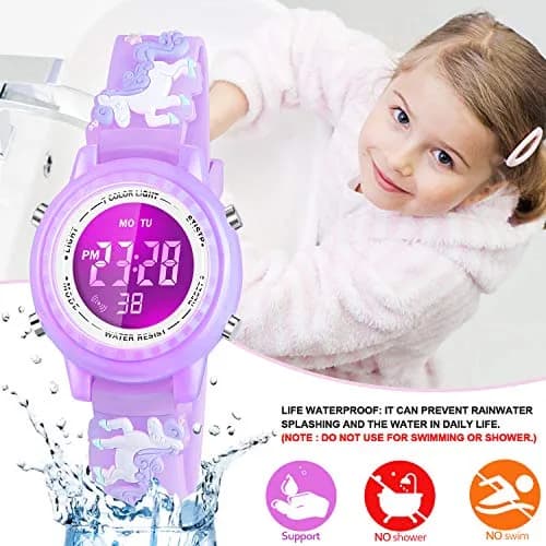 Viposoon Unicorn Purple 3D Cartoon Watch for Girls 30mm (1.18 inches) | CE Certified Waterproof Kids Watch thumbnail 4