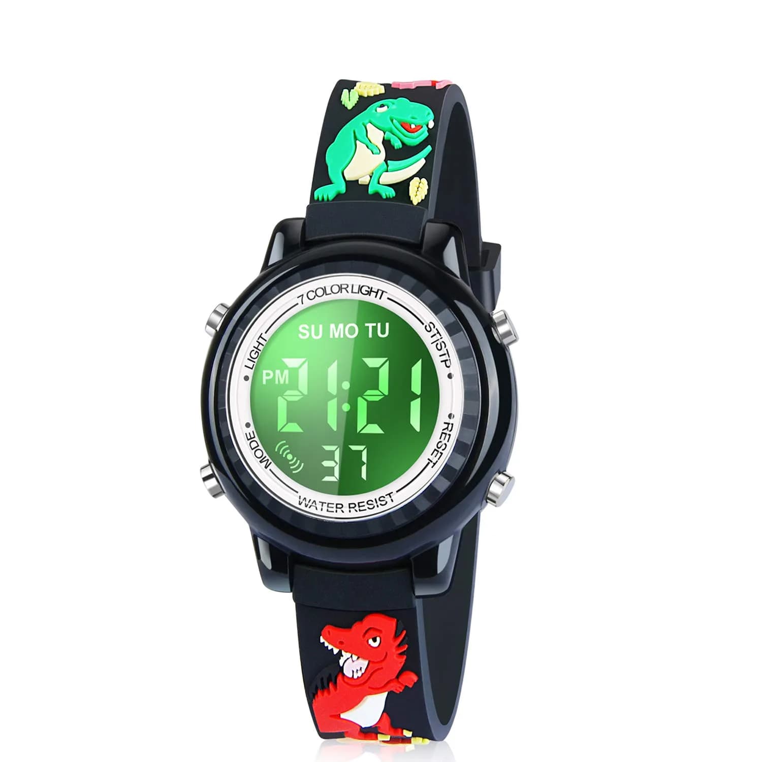 Viposoon 3D Cartoon Watch for Kids 30m (100ft) Waterproof | Easy Time Learning with 7-Color Backlight - main product image