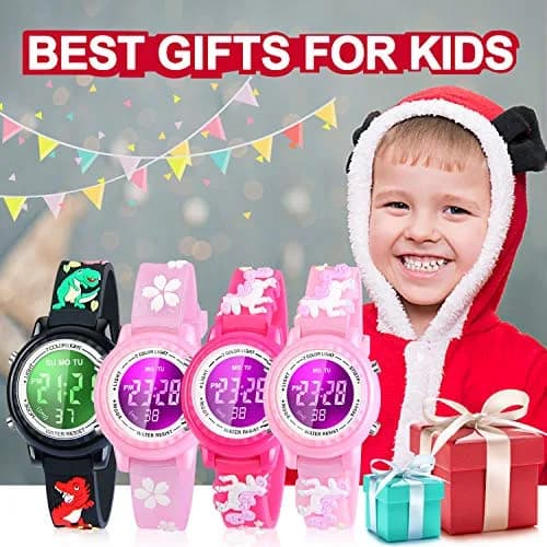 Viposoon 3D Cartoon Watch for Kids 30m (100ft) Waterproof | Easy Time Learning with 7-Color Backlight thumbnail 7