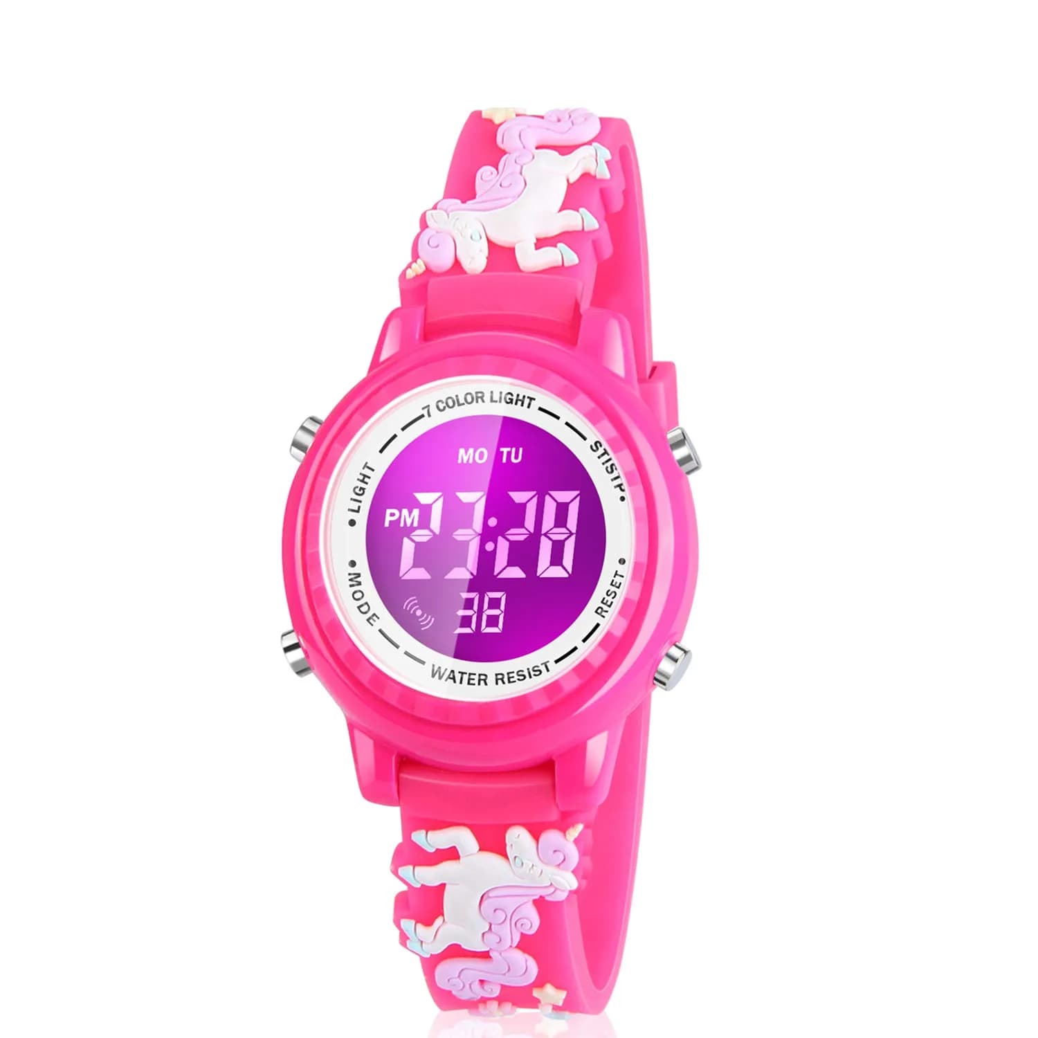 Viposoon Unicorn Red 3D Cartoon Watch 30mm (1.18 inches) | CE Certified Waterproof Kids Watch - main product image