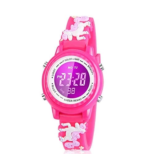 Viposoon Unicorn Red 3D Cartoon Watch 30mm (1.18 inches) | CE Certified Waterproof Kids Watch thumbnail 1