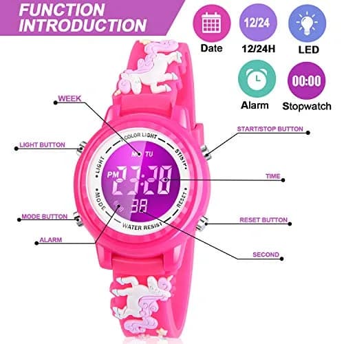 Viposoon Unicorn Red 3D Cartoon Watch 30mm (1.18 inches) | CE Certified Waterproof Kids Watch thumbnail 2