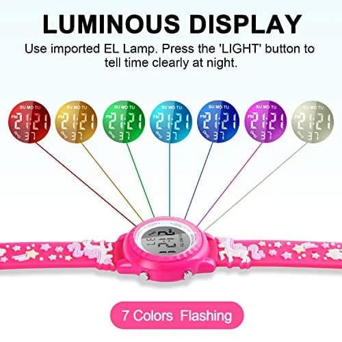 Viposoon Unicorn Red 3D Cartoon Watch 30mm (1.18 inches) | CE Certified Waterproof Kids Watch thumbnail 3