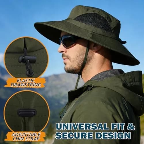 EINSKEY Wide Brim Sun Hat, UPF 50+ UV Protection Waterproof Packable Bucket Hat for Men & Women thumbnail 4