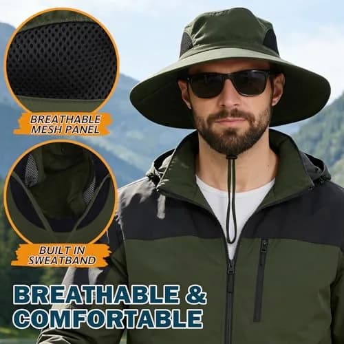 EINSKEY Wide Brim Sun Hat, UPF 50+ UV Protection Waterproof Packable Bucket Hat for Men & Women thumbnail 5