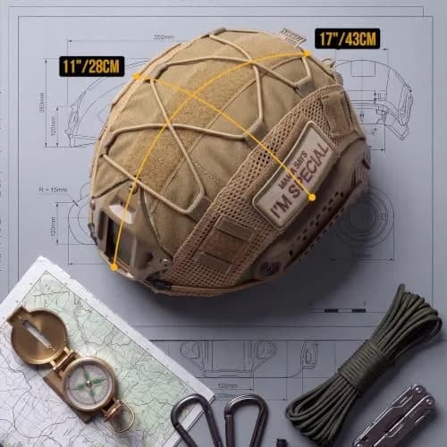 ONETIGRIS Helmet Cover, Tactical Fast Cover Cloth for PJ Helmet, Size M/L | Multicam Nylon, Lightweight & Water-Resistant thumbnail 3